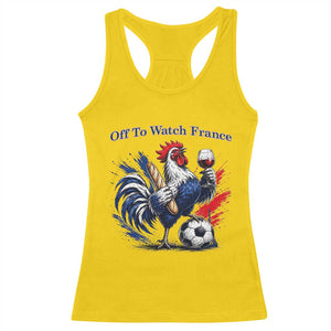 Funny French Rooster Soccer Fan Racerback Tank Top Off To Watch France TS12 Daisy Print Your Wear