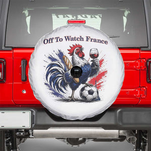 Funny French Rooster Soccer Fan Spare Tire Cover Off To Watch France TS12 White Print Your Wear