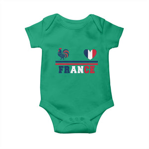 Patriotic France Soccer Fan Baby Onesie Fierté Football Française TS12 Irish Green Print Your Wear