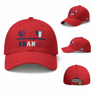 Patriotic France Soccer Fan Baseball Cap Fierté Football Française TS12 Baseball Cap Universal Fit Red Print Your Wear