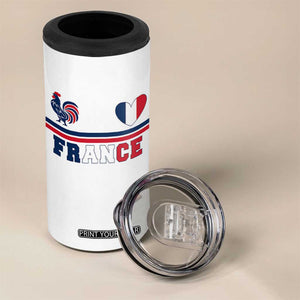 Patriotic France Soccer Fan 4 in 1 Can Cooler Tumbler Fierté Football Française TS12 Print Your Wear