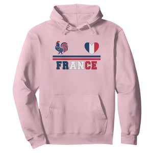 Patriotic France Soccer Fan Hoodie Fierté Football Française TS12 Light Pink Print Your Wear