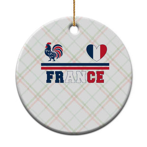 Patriotic France Soccer Fan Ceramic Ornament Fierté Football Française TS12 1pc Christmas Plaid Print Your Wear