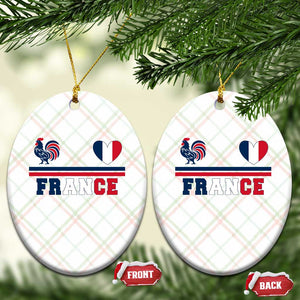 Patriotic France Soccer Fan Ceramic Ornament Fierté Football Française TS12 Print Your Wear