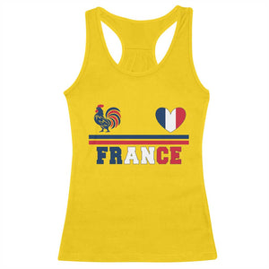 Patriotic France Soccer Fan Racerback Tank Top Fierté Football Française TS12 Daisy Print Your Wear