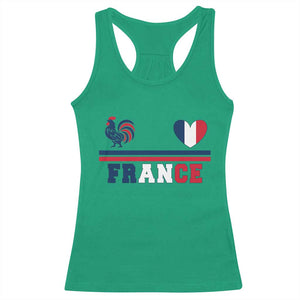 Patriotic France Soccer Fan Racerback Tank Top Fierté Football Française TS12 Irish Green Print Your Wear