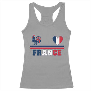 Patriotic France Soccer Fan Racerback Tank Top Fierté Football Française TS12 Sport Gray Print Your Wear
