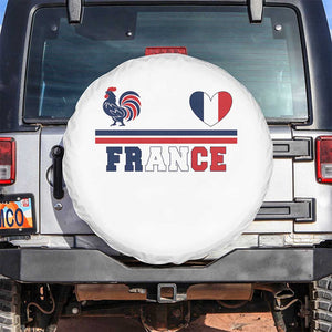 Patriotic France Soccer Fan Spare Tire Cover Fierté Football Française TS12 No hole White Print Your Wear