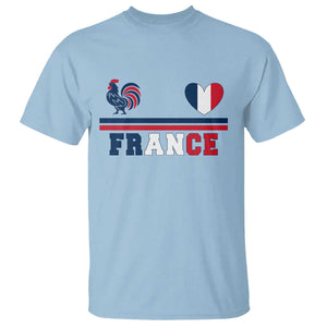 Patriotic France Soccer Fan T Shirt Fierté Football Française TS12 Light Blue Print Your Wear