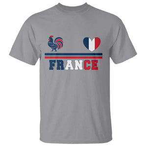 Patriotic France Soccer Fan T Shirt Fierté Football Française TS12 Sport Gray Print Your Wear