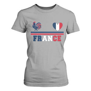 Patriotic France Soccer Fan T Shirt For Women Fierté Football Française TS12 Sport Gray Print Your Wear
