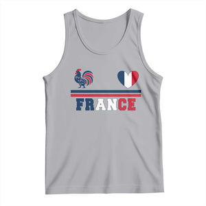 Patriotic France Soccer Fan Tank Top Fierté Football Française TS12 Athletic Heather Print Your Wear
