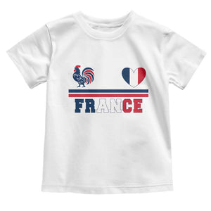 Patriotic France Soccer Fan Toddler T Shirt Fierté Football Française TS12 White Print Your Wear