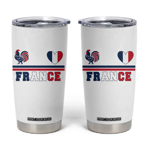 Patriotic France Soccer Fan Tumbler Cup Fierté Football Française TS12 White Print Your Wear