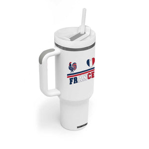Patriotic France Soccer Fan Tumbler With Handle Fierté Football Française TS12 Print Your Wear