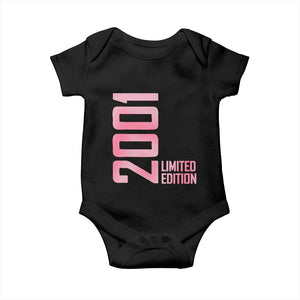 Vintage 25th Birthday Limited Edition 2001 Gift Baby Onesie TS12 Black Print Your Wear