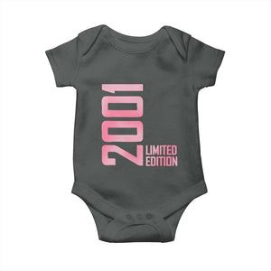 Vintage 25th Birthday Limited Edition 2001 Gift Baby Onesie TS12 Dark Heather Print Your Wear
