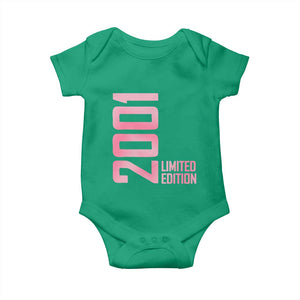 Vintage 25th Birthday Limited Edition 2001 Gift Baby Onesie TS12 Irish Green Print Your Wear