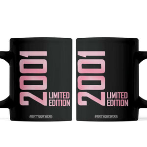 Vintage 25th Birthday Limited Edition 2001 Gift Coffee Mug TS12 Black Print Your Wear