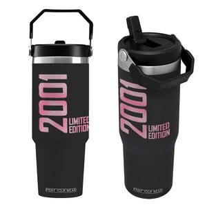 Vintage 25th Birthday Limited Edition 2001 Gift Flip Straw Tumbler TS12 One Size: 30 oz Black Print Your Wear