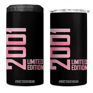 Vintage 25th Birthday Limited Edition 2001 Gift 4 in 1 Can Cooler Tumbler TS12 One Size: 16 oz Black Print Your Wear