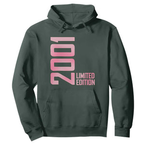 Vintage 25th Birthday Limited Edition 2001 Gift Hoodie TS12 Dark Forest Green Print Your Wear