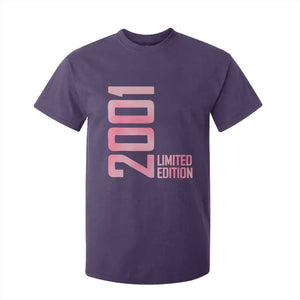 Vintage 25th Birthday Limited Edition 2001 Gift T Shirt For Kid TS12 Purple Print Your Wear