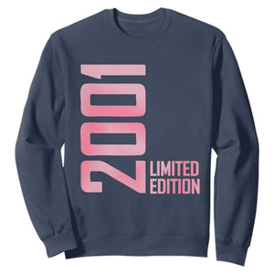 Vintage 25th Birthday Limited Edition 2001 Gift Sweatshirt TS12 Navy Print Your Wear