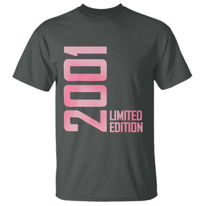 Vintage 25th Birthday Limited Edition 2001 Gift T Shirt TS12 Dark Heather Print Your Wear