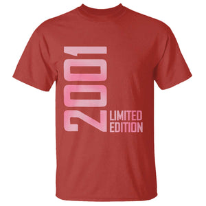 Vintage 25th Birthday Limited Edition 2001 Gift T Shirt TS12 Red Print Your Wear