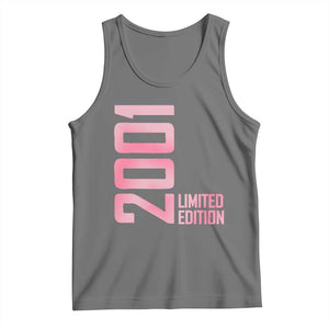 Vintage 25th Birthday Limited Edition 2001 Gift Tank Top TS12 Black Heather Print Your Wear