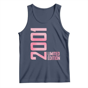 Vintage 25th Birthday Limited Edition 2001 Gift Tank Top TS12 Navy Print Your Wear
