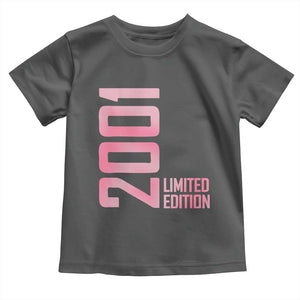 Vintage 25th Birthday Limited Edition 2001 Gift Toddler T Shirt TS12 Dark Heather Print Your Wear