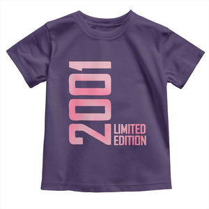 Vintage 25th Birthday Limited Edition 2001 Gift Toddler T Shirt TS12 Purple Print Your Wear