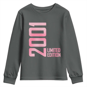 Vintage 25th Birthday Limited Edition 2001 Gift Youth Sweatshirt TS12 Dark Heather Print Your Wear