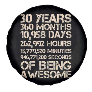 Vintage 30th Birthday Gift Spare Tire Cover 30 Years Of Being Awesome TS12 Print Your Wear
