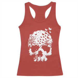 Dark Gothic Graphic Skull Floral Butterfly Racerback Tank Top TS12 Red Print Your Wear