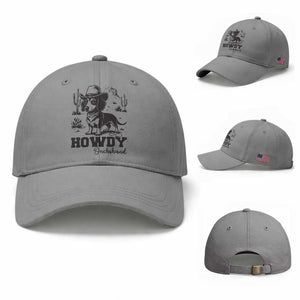 Funny Cowboy Dog Baseball Cap Howdy Dachshund Vintage Western TS12 Baseball Cap Universal Fit Sport Gray Print Your Wear