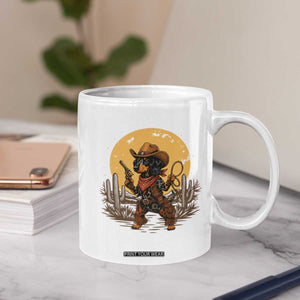 Funny Dachshund Cowboy Coffee Mug Western Wiener Dog TS12 Print Your Wear