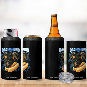 Dog Meme 4 in 1 Can Cooler Tumbler Funny Dachshund Dog In A Hot Dog Costume TS12 Print Your Wear