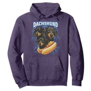 Dog Meme Hoodie Funny Dachshund Dog In A Hot Dog Costume TS12 Purple Print Your Wear