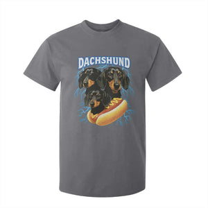 Dog Meme T Shirt For Kid Funny Dachshund Dog In A Hot Dog Costume TS12 Charcoal Print Your Wear