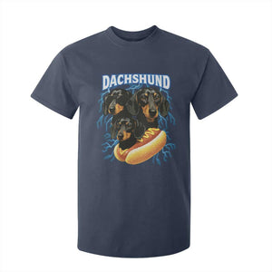Dog Meme T Shirt For Kid Funny Dachshund Dog In A Hot Dog Costume TS12 Navy Print Your Wear