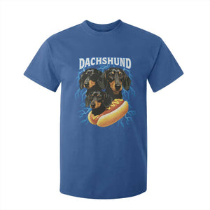 Dog Meme T Shirt For Kid Funny Dachshund Dog In A Hot Dog Costume TS12 Royal Blue Print Your Wear