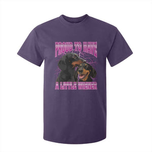 Funny Dachshund Dog Meme T Shirt For Kid Proud To Have A Little Wiener TS12 Purple Print Your Wear