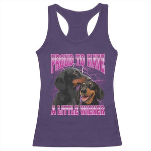 Funny Dachshund Dog Meme Racerback Tank Top Proud To Have A Little Wiener TS12 Purple Print Your Wear
