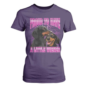 Funny Dachshund Dog Meme T Shirt For Women Proud To Have A Little Wiener TS12 Purple Print Your Wear
