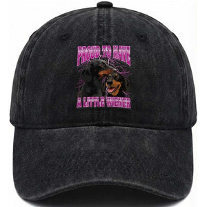 Funny Dachshund Dog Meme Washed Cotton Baseball Cap Proud To Have A Little Wiener TS12 Print Your Wear