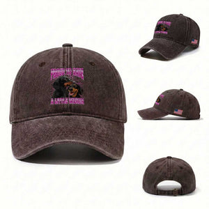 Funny Dachshund Dog Meme Washed Cotton Baseball Cap Proud To Have A Little Wiener TS12 Washed Cap Universal Fit Dark Brown Print Your Wear