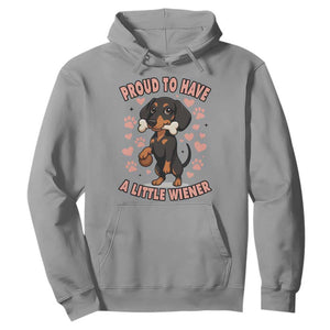 Dachshund Dog Lover Hoodie Proud To Have A Little Wiener TS12 Sport Gray Print Your Wear
